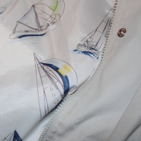 Tan Hooded Jacket Zip Front Women's M Oversize MacKintosh New England - Picture 6 of 8